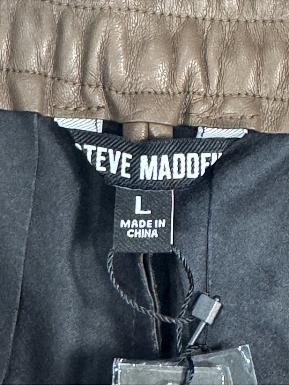 Steve Madden Chocolate Brown High-Waist Faux Leather Shorts: Large - Picture 4 of 7